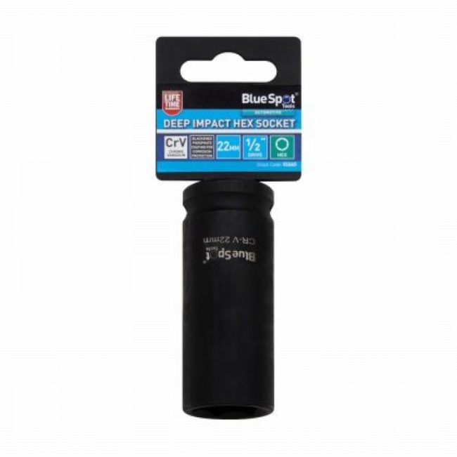 Blue Spot 01665 22mm Individual Deep Impact Hex Socket