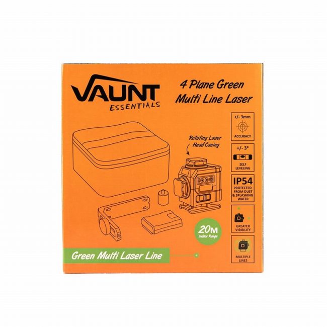 Vaunt E1503008 Essentials 4 Plane Green Multi Line Laser - Image 13