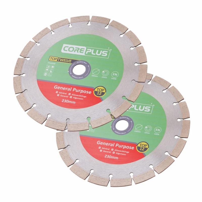 Coreplus CORTT122302 230mm Diamond Blade Twin Pack
