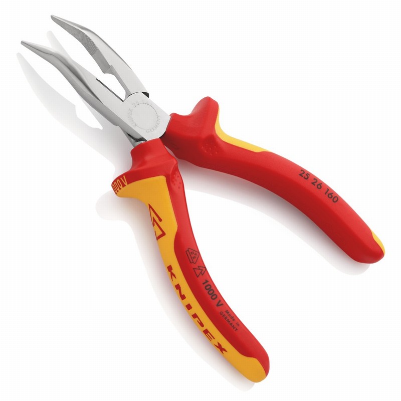 Knipex KPX2526160 160mm VDE Insulated Snipe Nose Cutting Pliers - Image 2