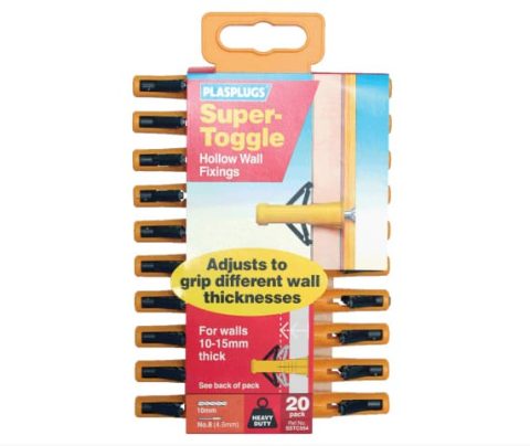 Plasplugs PLASSTC554 Super Toggle Fixings  – Pack of 20