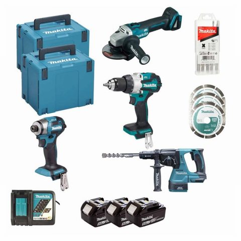 Makita DLX4195JX1 18V LXT Cordless 4 Piece Tool Kit