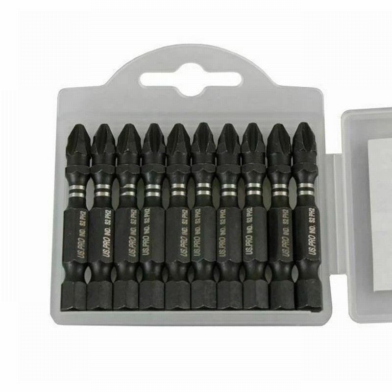 USH Industry 30010-10 Pro-Quality PH2 50mm Scre Bits 10 pack