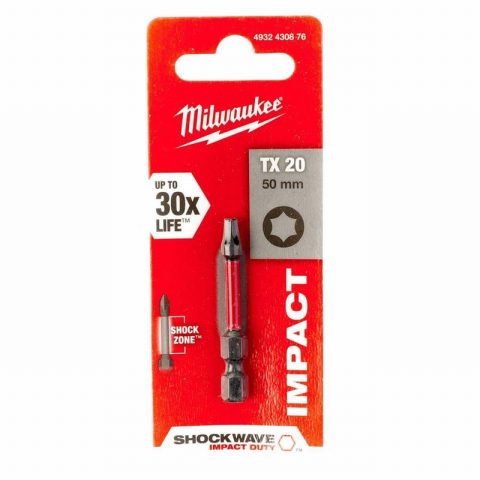 Milwaukee 4932430876 50mm SHOCKWAVE TX20 Impact Screwdriver Bit