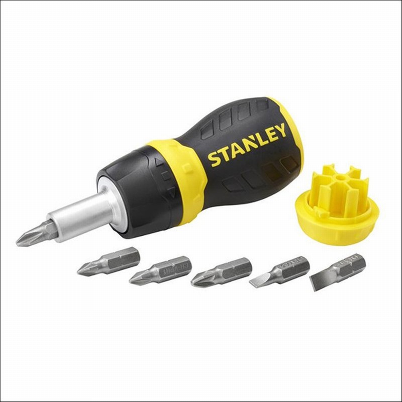 Stanley STA066358 Multibit Ratchet Stubby & 5 Bits - Image 3