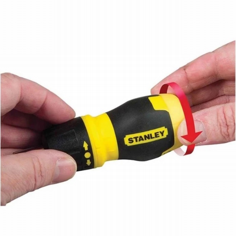 Stanley STA066358 Multibit Ratchet Stubby & 5 Bits - Image 2