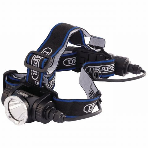 Draper 90064  900Lm 10W Rechargeable LED Head Torch