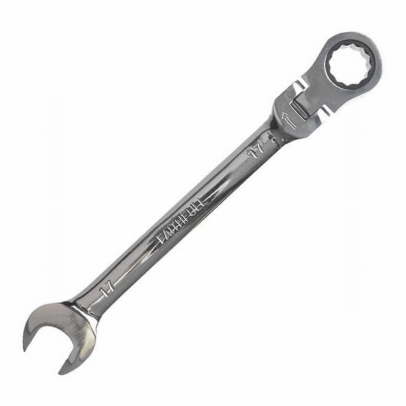 Faithfull FAISPARAT17 17mm Ratchet Combination Spanner Flex Head