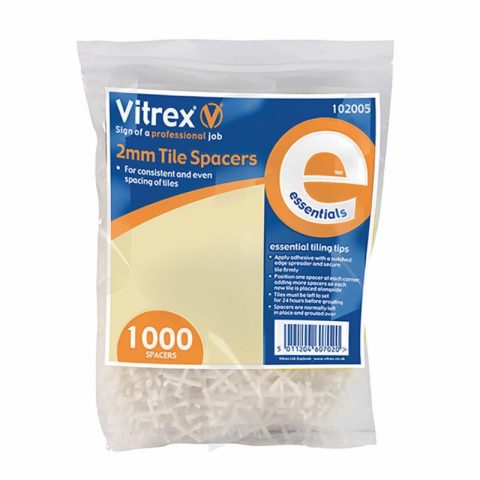 Vitrex VIT102005 Essential Tile Spacers 2mm Pack of 1000