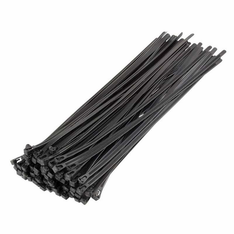 Forgefix FORCT380B 7.6 x 380mm Cable Tie Black - Bag 100