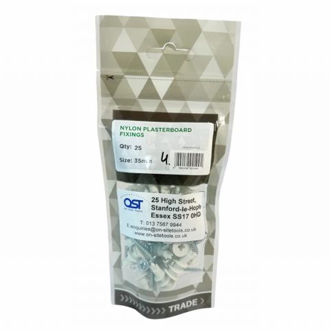 Nylon Plasterbord Fixing PPNYRD25 Size 35mm – 10 Piece