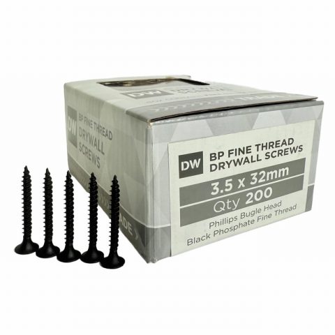 Samac T32DRY200 32 x 3.5mm  Black Drywall Screws – 200pc