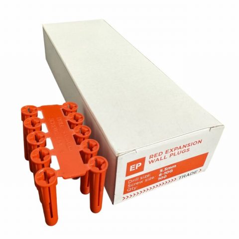 Samak QPRPLUG1000 Red Wall Plugs 5.5mm x 100