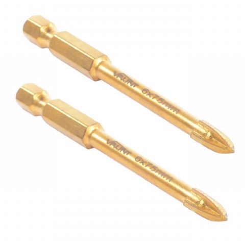 Vaunt V1332014 6.0mm × 75 mm Tile & Glass Cross Tip Drill Bits 2