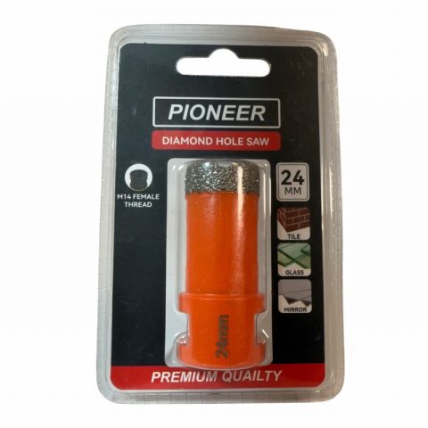 Pioneer DHM1424 Diamond Hole Saw 24mm M14 Thread Blistered