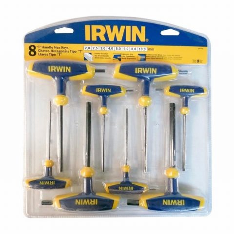 Irwin IRWT10771 2-10mm Metric T-Handle Hex Key Set – 8 Piece