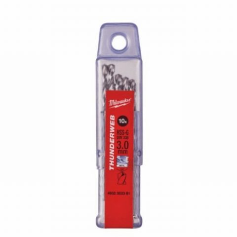Milwaukee 4932352381 3.0mmx61mm HSS-G Metal Drill Bits – 10 Pc
