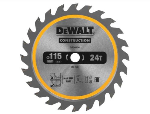 DeWalt DT20420 115mm x 9.5mm 24T TCT Saw Blade