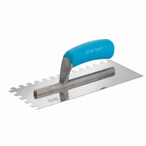OX OX-T535710 10mm Trade Notched Stainless Steel Trowel