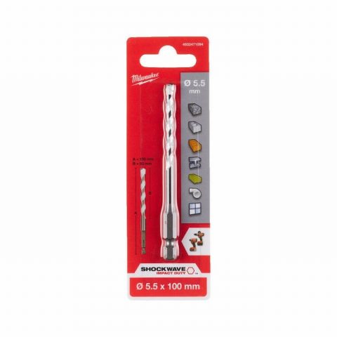 Milwaukee 4932471094 5.5mm x 100mm Multi Material Drill Bit