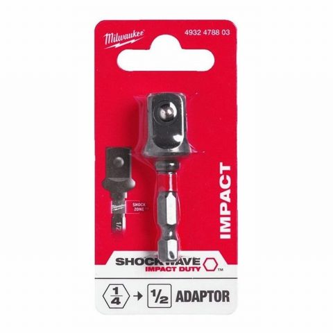 Milwaukee 4932478803 1/4″ to 1/2″ SHOCKWAVE Socket Adaptor