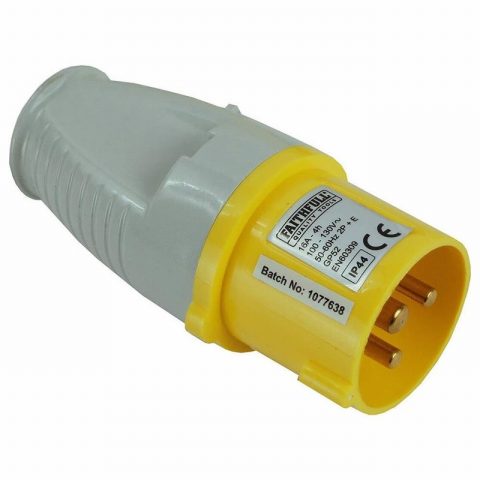 Faithfull FPPPLUG110 Yellow Plug 16 amp 110V