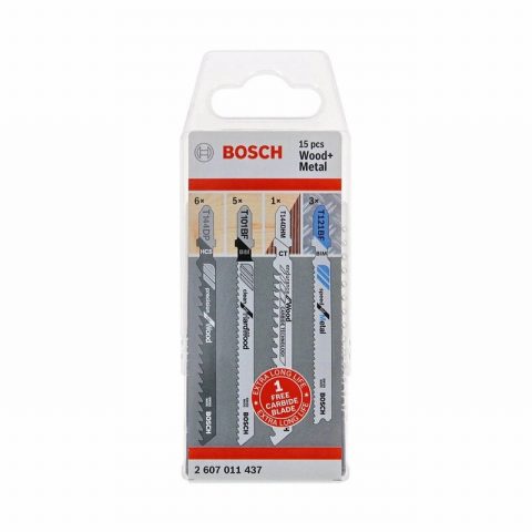 Bosch 2607011437 Mixed Jigsaw Blade Set For Wood/ Metal – 15pc