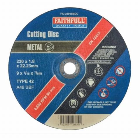 Faithfull FAI23018MDC 230mm Depressed Centre Metal Cutting Disc