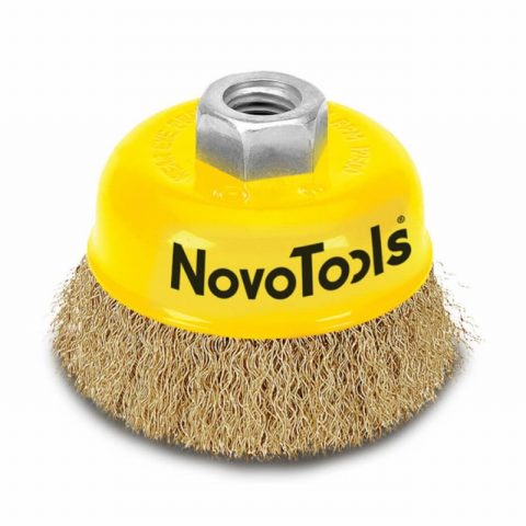 Novo Tools NTWB7514BC 75mm Crimped Brass Cup Brush