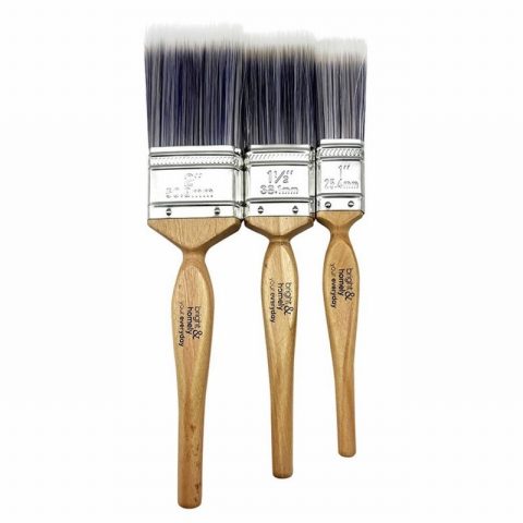 Bright & Homely 0016059 Paint Brush Wooden Handle – 3 Piece