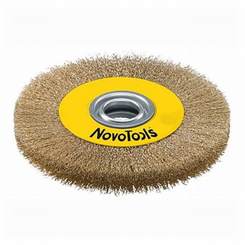 Novo Tools NTWWB17522BC 175mm Crimped Brass Coated Wire Brush
