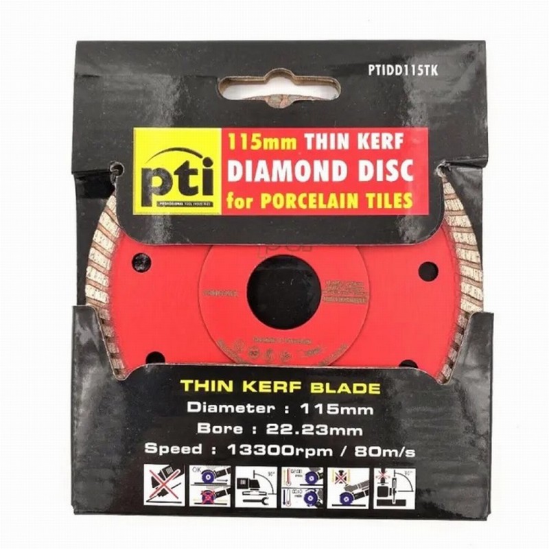 PTI PTIDD115TK 115mm Porcelain Cutting Diamond Blade