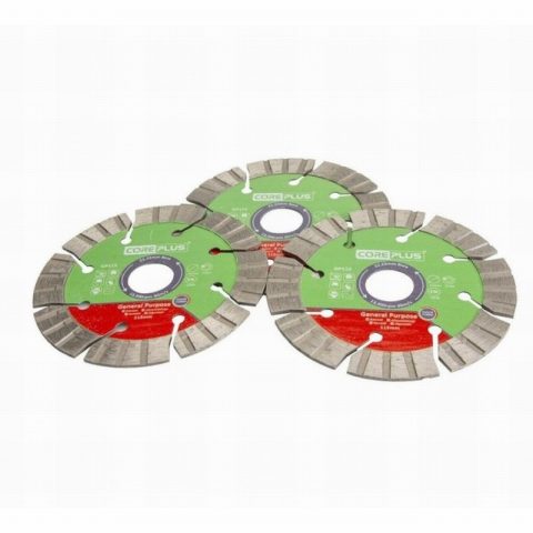 Core Plus CORDBGP115TIN3 115mm Hybrid Diamond Blade – Pack of 3