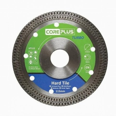 Core Plus CORDBHTHT115 115×22.23mm Hard Tile Turbo Diamond Blade