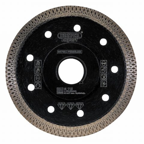 Draper 99792 115×22.2mm DBX1 Turbo-X Porcelain Diamond Blade