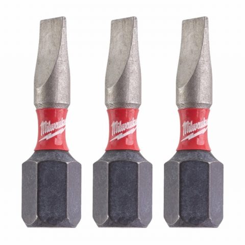 Milwaukee 4932500387 SL0.8×5.5 25mm SHOCKWAVE ScrewBits – 3pc