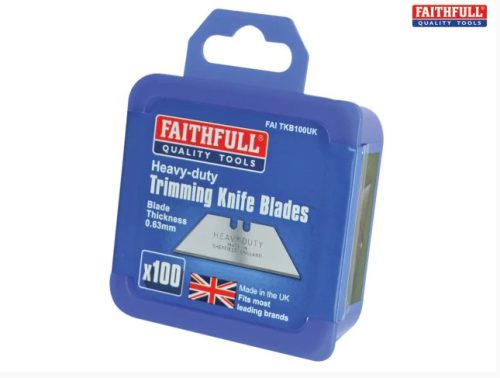 Faithfull Heavy-Duty Trimming Knife Blades (Box 100)