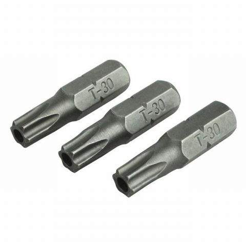 Faithfull FAISBT3025S T30S 25mm S2 Steel Screw Bits – Pack of 3