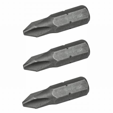 Faithfull FAISBPH225 PH2 25mm S2 Steel Screw Bits – Pack of 3