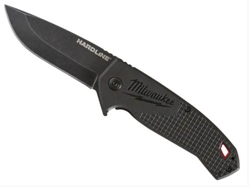 Milwaukee Hardline 3 In. Smooth Blade Black Pocket Knife