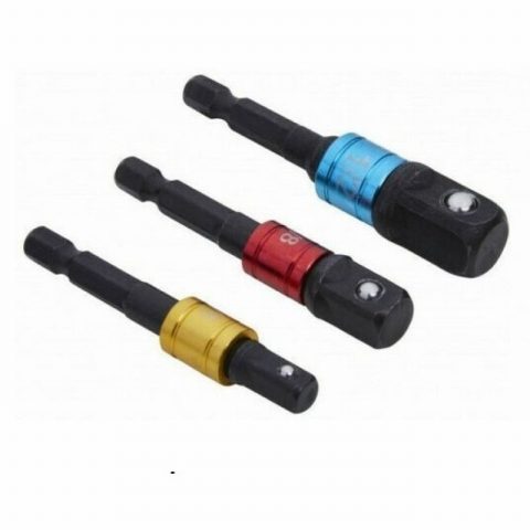 BlueSpot 14113 1/4 3/8 1/2 Colour Impact Socket Adaptor – 3pc