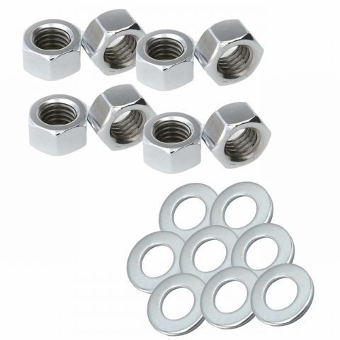 Samac PP10NW8 M10 BZP Hex Nuts & Washers – 8 Piece