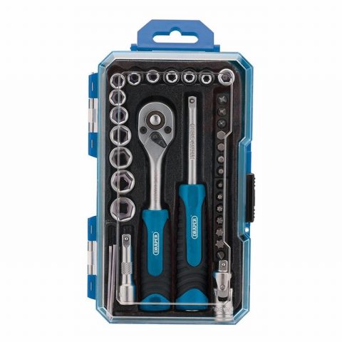 Draper 04777 1/4″ Square Drive Socket Set – 35 Piece