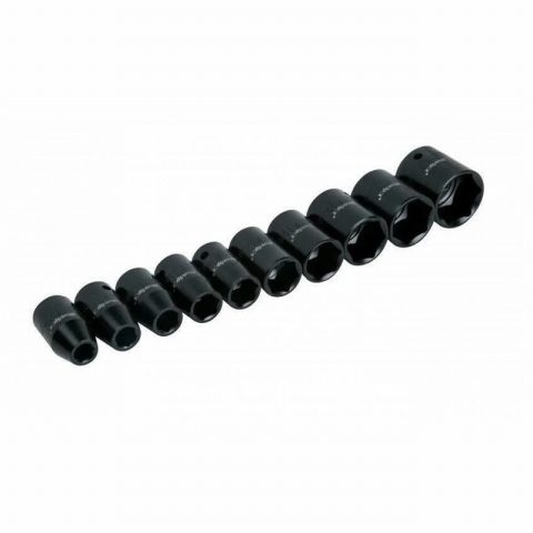 BlueSpot 01537 1/2″ 9-27mm Metric Impact Socket Set – 10 Piece