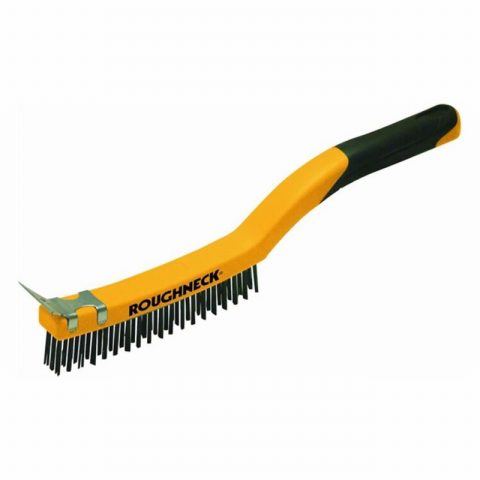 Roughneck ROU52032 14” Soft Grip Stainless Steel Wire Brush