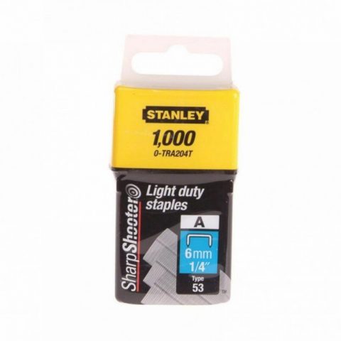 Stanley STA0TRA204T  6mm Light-Duty Staple – Pack of 1000