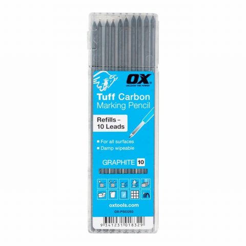 OX OX-P503203 Tuff Carbon Pencil Graphite Lead – 10 Piece