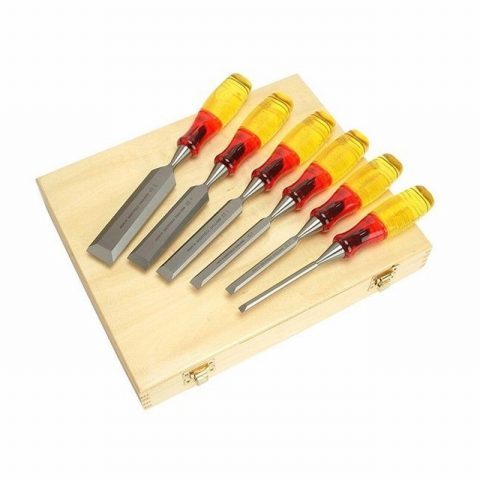 Irwin MAR373S6 Splitproof Bevel Edge Wood Chisel Set – 6 pc