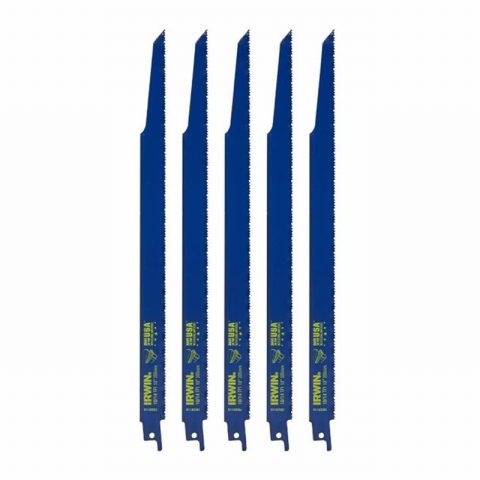 Irwin IRW10504159 300mm Sabre Saw Blade Metal & Wood – 5pc