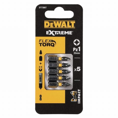 DeWalt DT7386T-QZ PZ1 25mm Impact Torsion Bits – Pack of 5
